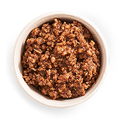 Ground beef filling in a dish