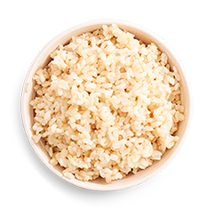 Brown rice side in a dish