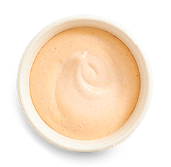 Chipotle mayo side in a medium dish
