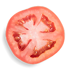 Tomato cut on half